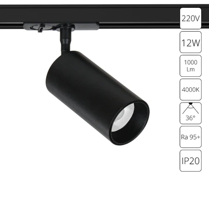 Трековый светильник Arte Lamp AERO A1346PL-1BK